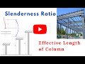 Slenderness Ratio Of Column:Effective length of column for different support condition