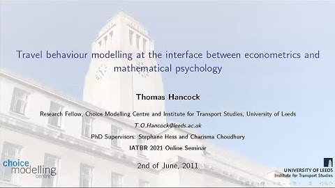 Travel behaviour modelling at the interface between econometrics & mathematical psychology