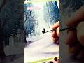 Winter forest watercolor painting #artshorts #ytshorts #youtubeshorts #watercolorforbeginners #viral
