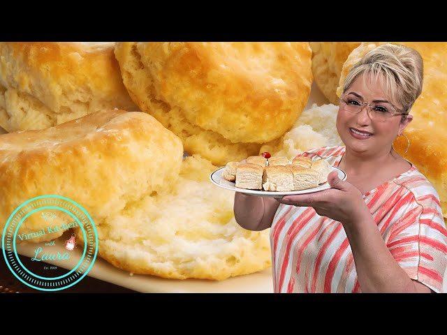 Homemade Flakey Buttermilk Biscuits Recipe Using White Lily Flour  #VirtualKitchenWithLaura - YouTube