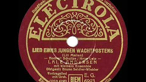 1st RECORDING OF: Lili Marlene - Lale Andersen (1939 version)
