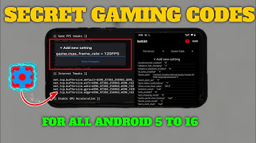GAMING SetEdit CODES | Improve Gaming Performance Using Set Edit | No Root