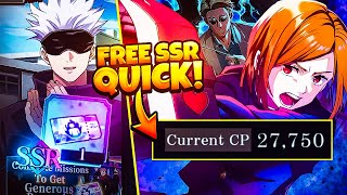 *FREE SSR CHARACTER* QUICKEST WAY TO POWER UP TO 27K CP - IT'S SIMPLE!  | JJK: Phantom Parade