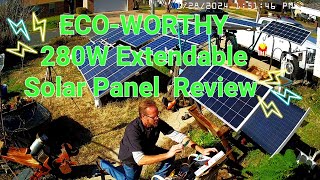 ECOWORTHY 280W Extenable Solar Panel review #EcoWorthy #offgrid #solar
