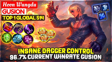 Insane Dagger Control, 96.7% Current Winrate Gusion [ Top 1 Global Gusion S14 ] Hoon Wangdu