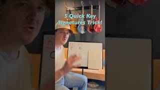 Learn 5 quick key signatures in 1 minute! #guitarlessons #musiclessons #musictheory #guitar  #tips