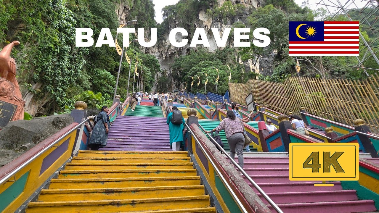 Batu Caves - Hidden Temple - Kuala Lumpur, Malaysia 🇲🇾. Walking Tour. 4k. 