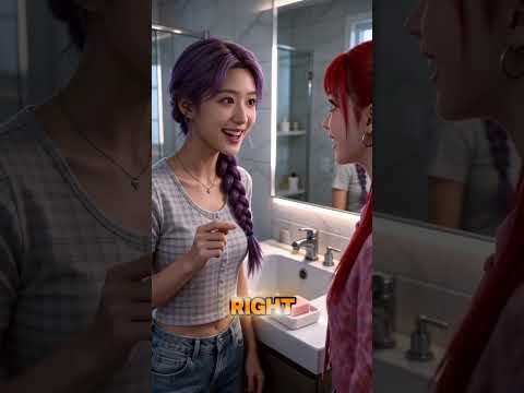 Rumi and Mira ate a bar of soap 😲 #kpop #funny #kpopdemonhunters #jinu #mira thumbnail
