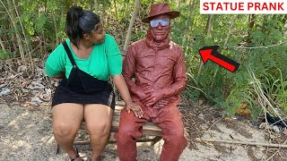 STATUE COMES TO LIFE! Intense Cowboy_statue & Bushman Prank.