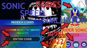 Roblox Sonic Speed Simulator Codes (APRIL 2022)