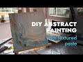 DIY - How to Make a Textured Abstract Painting in Neutral colors . Tutorial  for Beginners