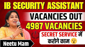 IB Security Assistant GRADE-III POST 💯 | VACANCY OUT | COMPLETE INFORMATION BY NEETU MAM