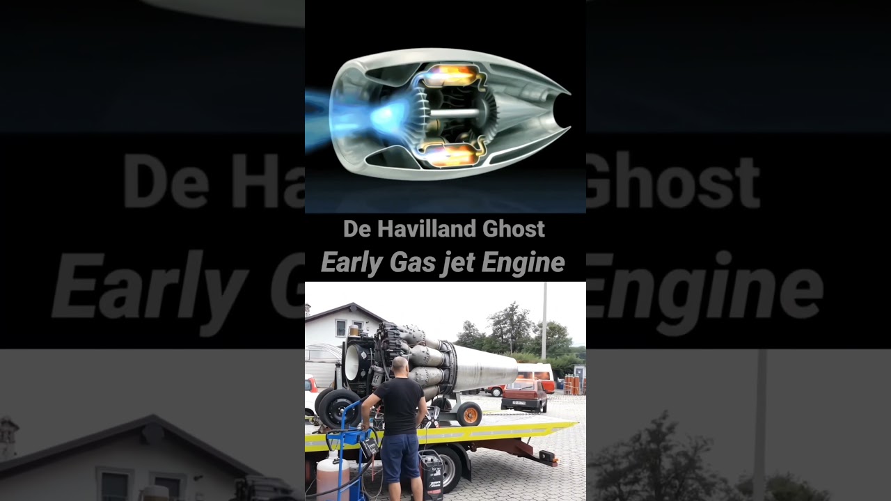 Early Gas jet Engine De Havilland Ghost  / Gas jet Engine work 
