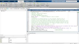 Matlab Program Course Work: For Portfolio