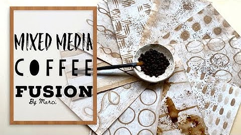 DIY: making some mixed media papers using coffee. coffee papers