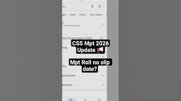 CSS Mpt update/CSS 2026 Mpt Roll no slip #css #css2026 #css #postcss