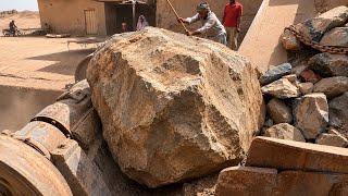 👹 Insane Crushing 👿 HardWork Never Disappoint “PLAYING WITH GIANT ROCKS: A GIANT IN ACTION #rock 