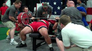 Anthony Carlquist 738lbs Bench Press 2011 APF Seniors