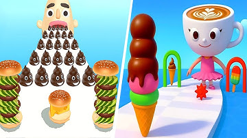 Sandwich Runner 🆚 Stacky Ice Cream Runner🌻🧿🌺🌈Max Levels Walkthrough Android IOS Update Gameplay 4890