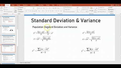 P&S -  Measures of Dispersion in Excel