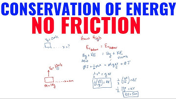 Conservation of Energy (Gravitational and Kinetic) NO FRICTION | How Fast? and How High? Example