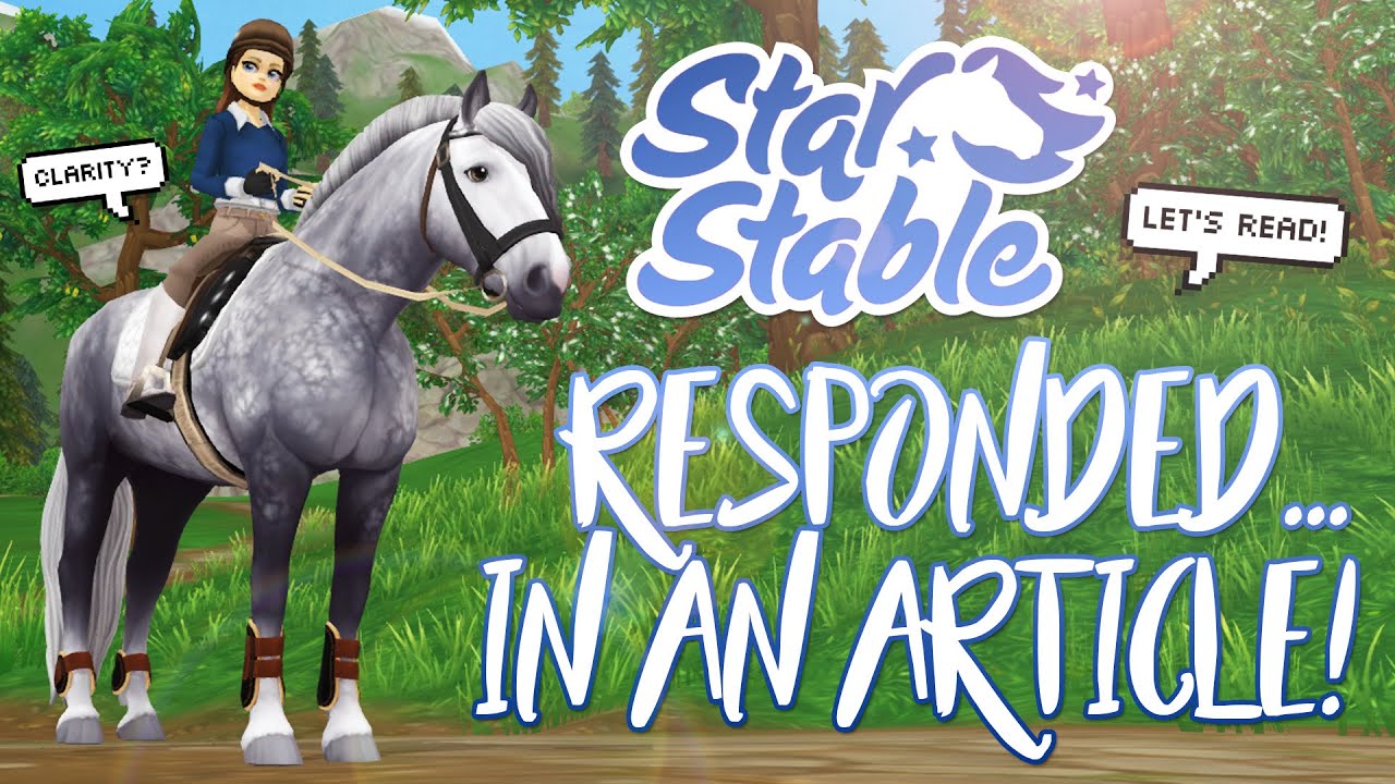 Star Stable Responded In An Article Star Stable Updates YouTube