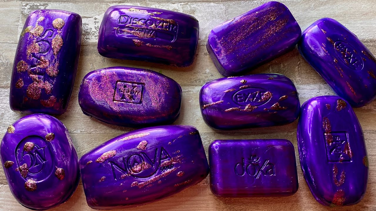 ASMR SOAP| Cutting colored soaр | Soap Carving| Резка крашенного мыла