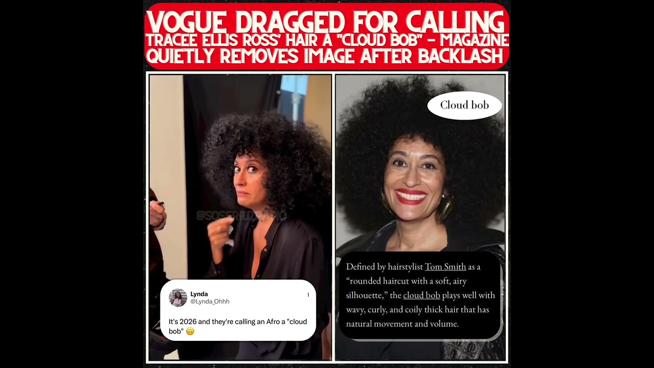"CLOUD BOB" TRACEE ELLIS ROSS FANS DRAG VOGUE - MAGAZINE REMOVES IMAGE AMID SOCIAL MEDIA BACKLASH! bekijken op YouTube "CLOUD BOB" TRACEE ELLIS ROSS FANS DRAG VOGUE - MAGAZINE REMOVES IMAGE AMID SOCIAL MEDIA BACKLASH! bekijken op YouTube