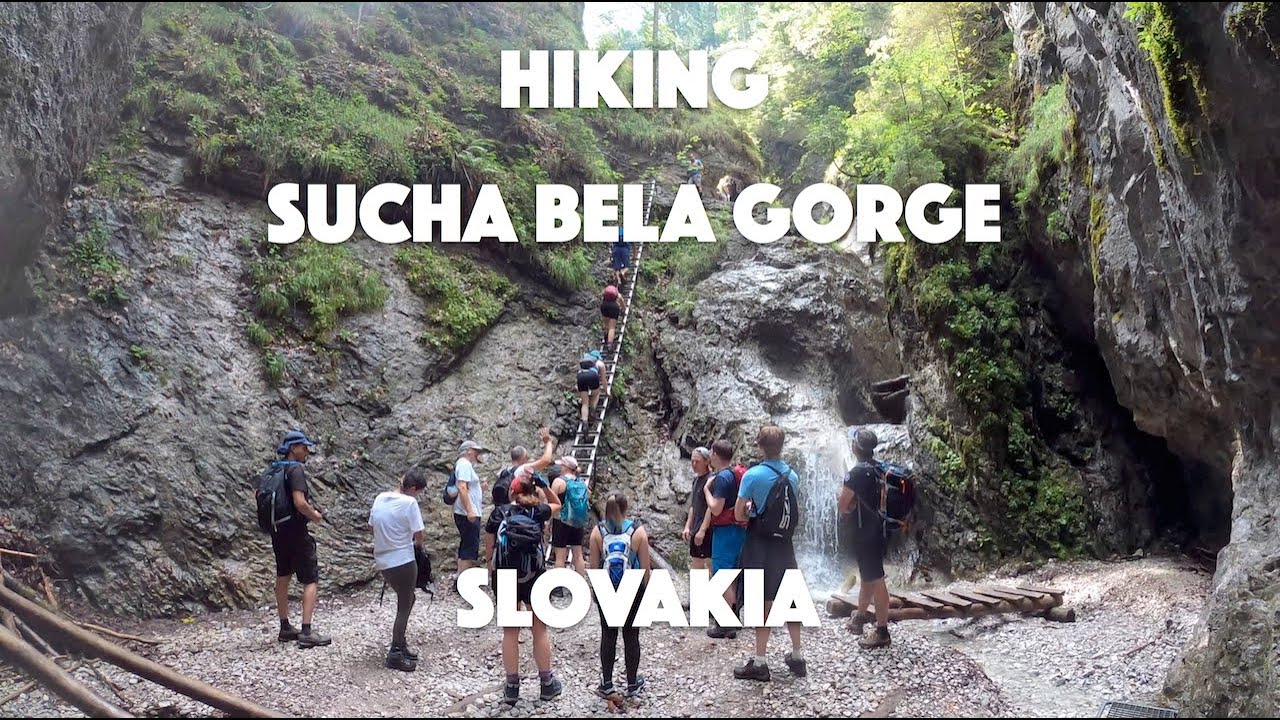 Hiking Sucha Bela Gorge. Paradise National Park, Slovakia.