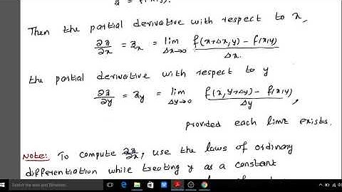 Calicut University-Sem 3-Complimentary Mathematics- Partial derivatives definition