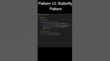 Pattern 12: Butterfly Pattern In C | Pattern Series | JustCode |#coding #programming  #shorts