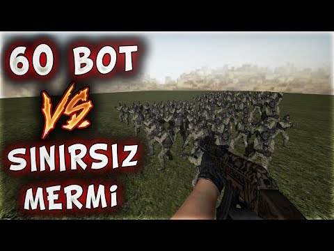 60 BOT VS SINIRSIZ MERMİ !! BUNLAR DELİRMİŞ EFSANE (CS:GO)