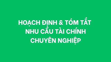 Hoạch Định & Tóm Tắt Nhu Cầu Tài Chính Chuyên Nhiệp