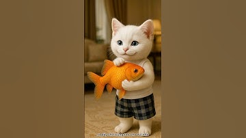 Mèo con cứu cá của bố khỏi chết đuối #cat #ai #anime #shorts #meow