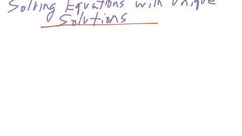 Lesson - Solving Equations involving No Solution and All Real Solutions