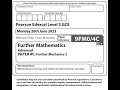Pearson Edexcel Further Mechanics 2 2023 A level further maths