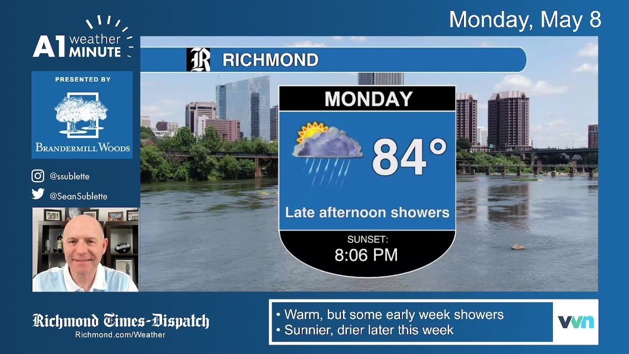 Monday morning weather video: Warm with spotty showers late - YouTube