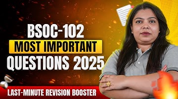 BSOC-102 June 2025 Solved Paper | Important Questions for IGNOU TEE Dec 2025