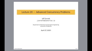 Famous ECE 252 Lecture 20: Advanced Concurrency Problems Profile
