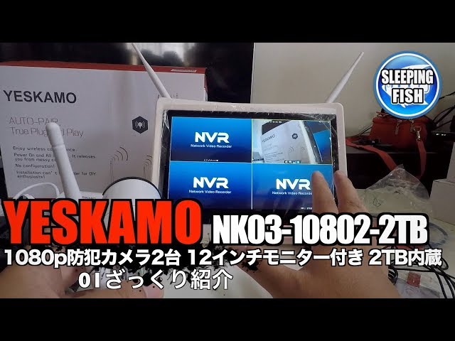 YESKAMO 防犯カメラセット 2Tb（ジャンク） YESKAMO 防犯カメラセット 2Tb（ジャンク） YESKAMO 防犯カメラ