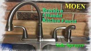 How to install a  Moen kitchen faucet with side sprayer