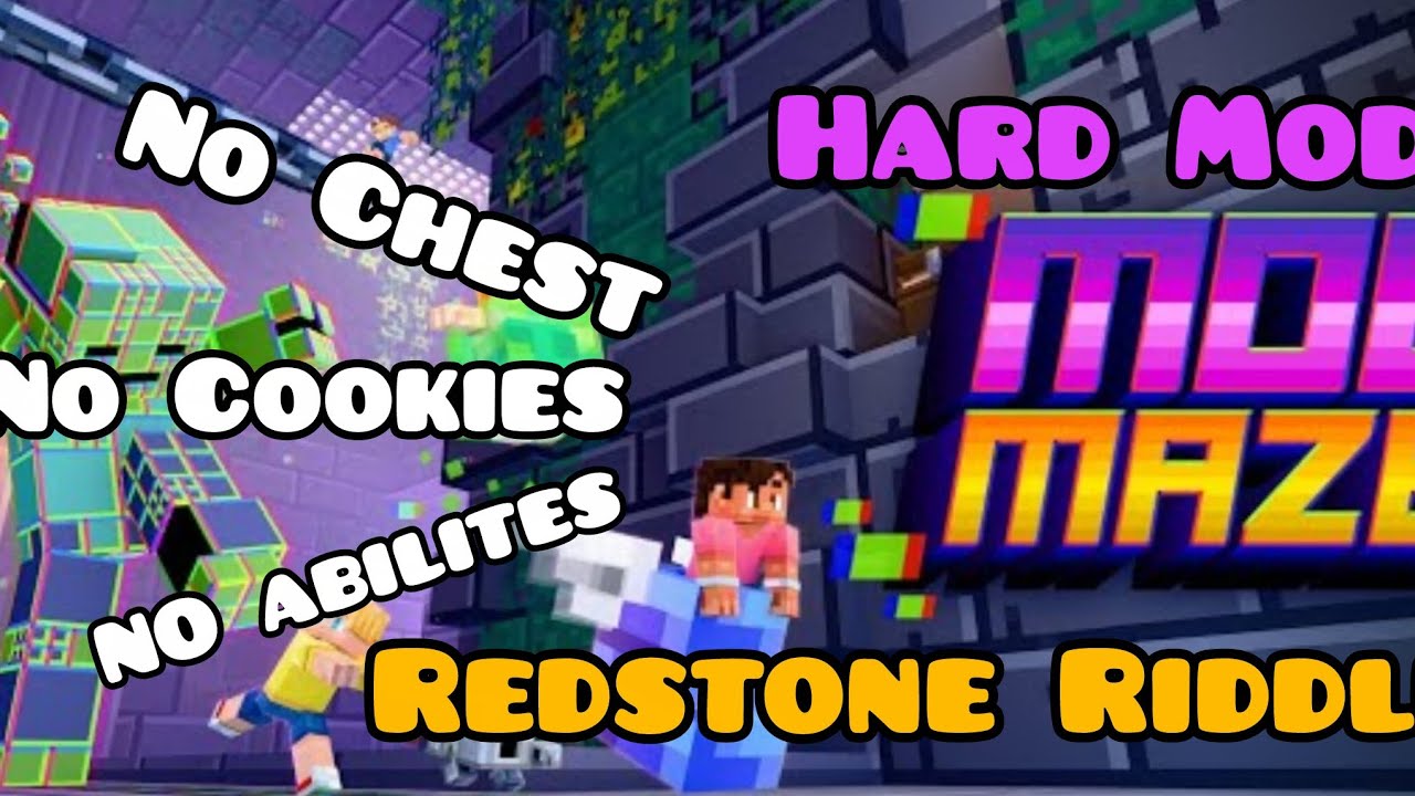 Mob Maze HARD MODE! [REDSTONE RIDDLES] 100% complete mode