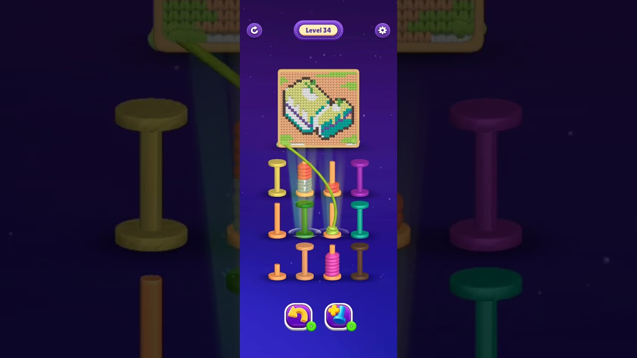 Wool Sort Puzzle Level 34, 35, 36 Walkthrough Solution 