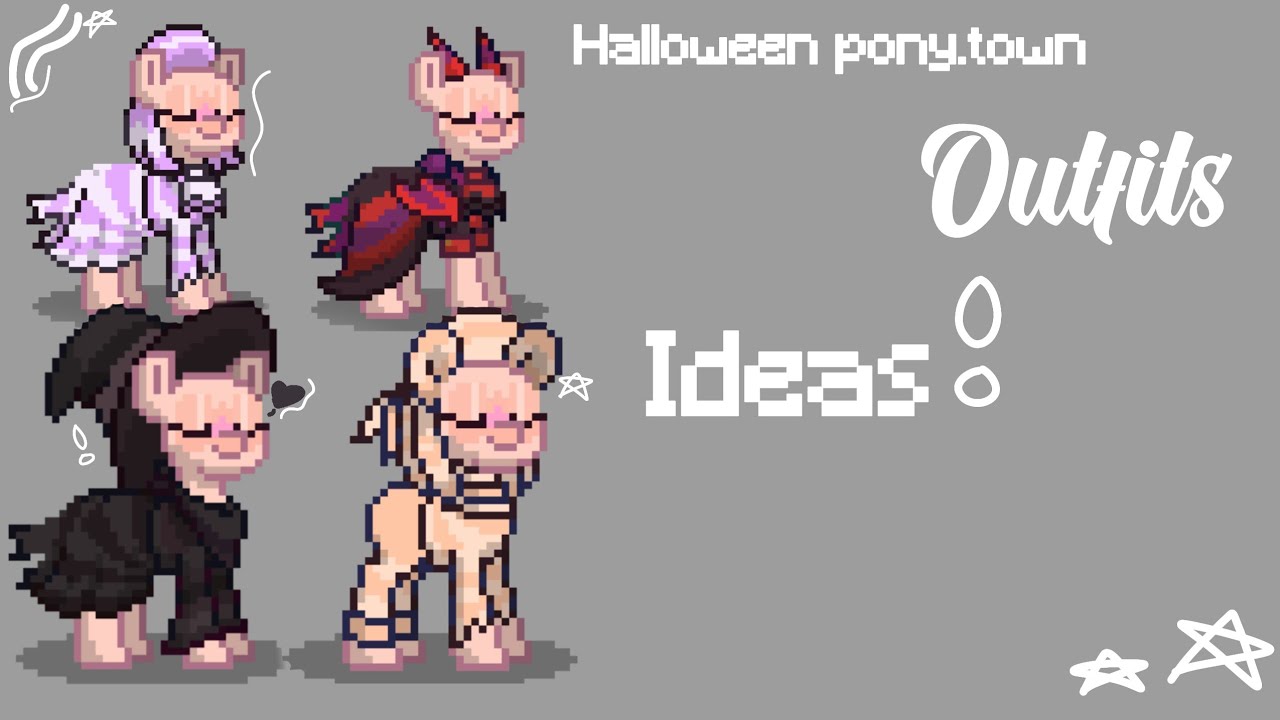 🍬 Halloween pony town outfits ideas - YouTube