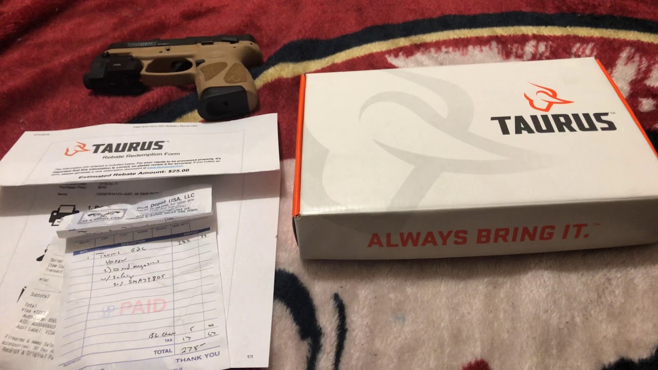 taurus-g2c-40-s-w-unboxing-rebate-instructions-and-first-impressions