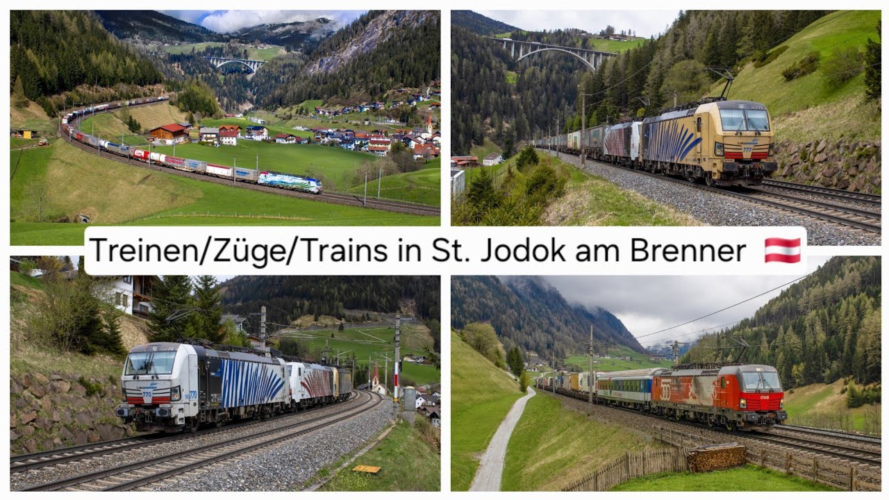 Treinen/Züge/Trains in St. Jodok am Brenner (AT) April 2025