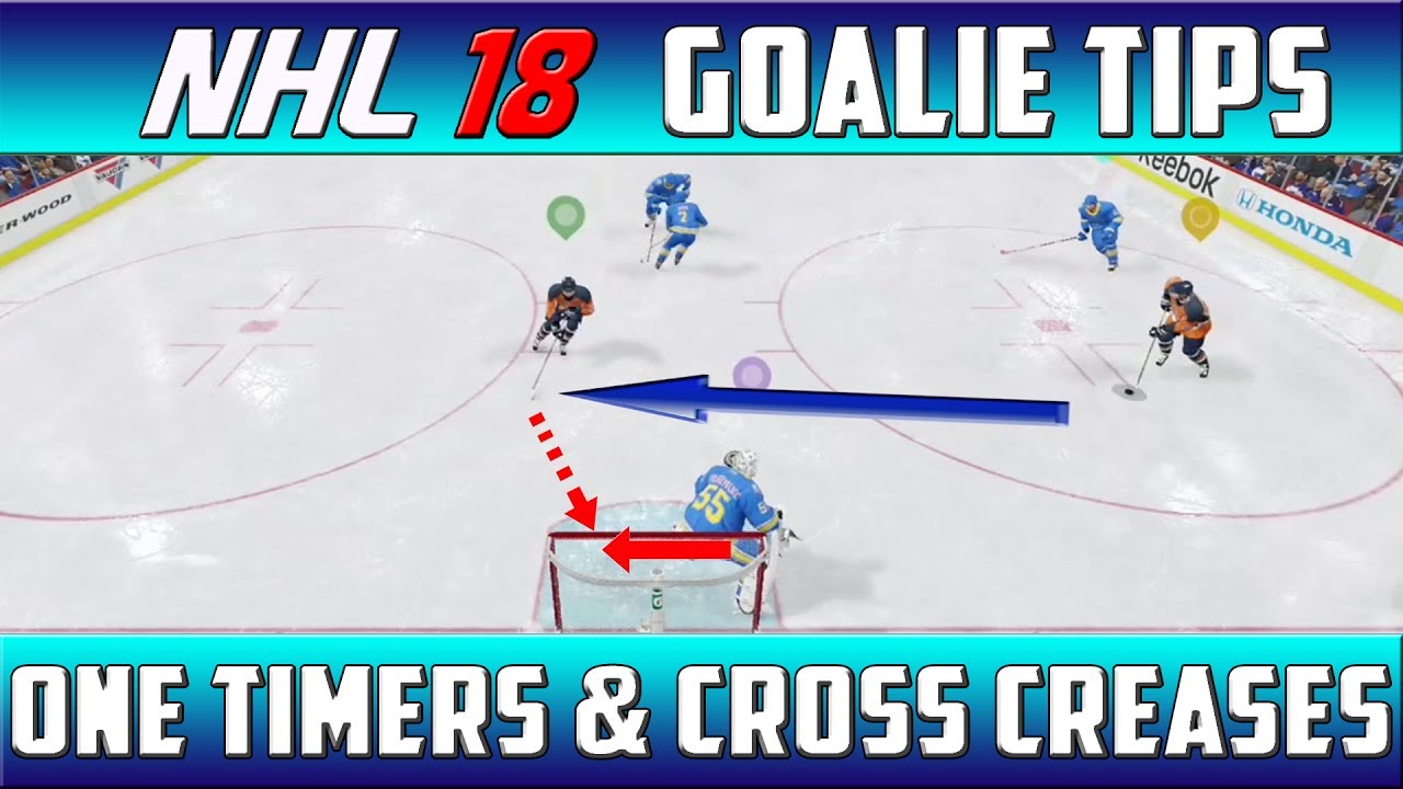 NHL 18 GOALIE TIPS SAVING ONE TIMERS & CROSS CREASES EASHL & ARCADE
