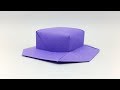 How To Make a Paper Hat - DIY Origami Cap Making Simple & Easy Tutorial Step By Step Folds