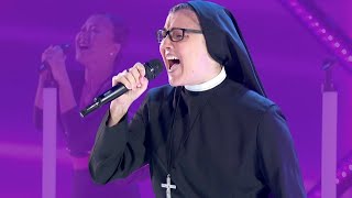 The World's Best - The Singing Nun Cristina Rocks Her Audition With A Lady Gaga Hit HD