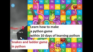 Python Project | Pygame | Snakes And Ladder